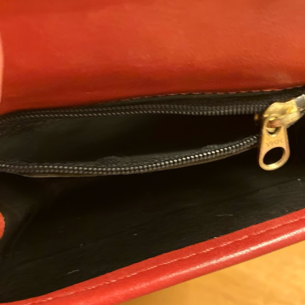 Vintage Coach Multi Function Red Leather Wallet 7219 Missing Key Ring - Picture 10 of 10